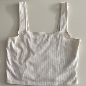 American Eagle Outfitters White Ribbed Camisole